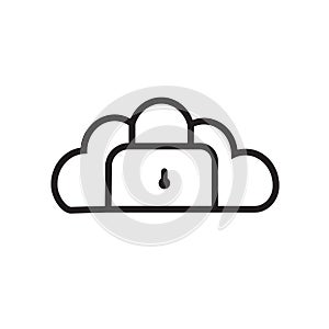 Cloud access locked, security icon
