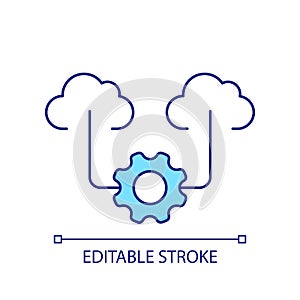 Cloud adjustment RGB color icon