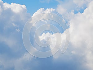 Cloud against the blue sky.