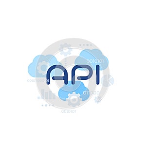 Cloud API, software integration vector