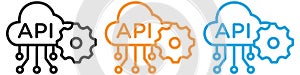 Cloud API vector logo set collection for web app ui