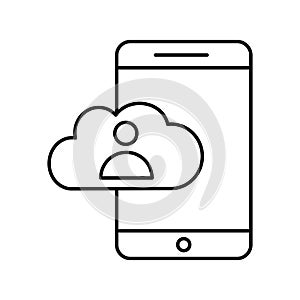 Cloud app Isolated Vector icon which can easily modify or edit