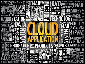 Cloud Application word cloud collage