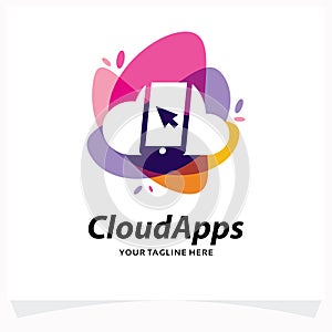 Cloud Apps Logo Template Design Template