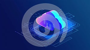 The cloud architecture platform is based on the Internet infrastructure concept. The background is abstract technology.