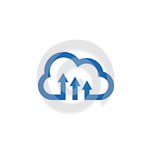 Cloud arrow graphic design template vector illustration