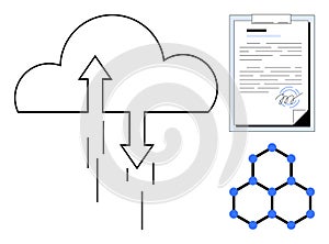 Cloud Data Transfer, Document Management, and Network Connectivity in a Digital Framework