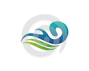 Cloud wind beach vacation logo