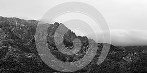 Cloud Bank on Sandia Mountains in Winter