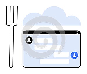 Cloud-based Communication Interface with Online Collaboration and Digital Tools Concept