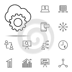 cloud based configuration store icon. business icons universal set for web and mobile