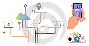 Cloud-Based Network with Data Synchronization and Secure Mobile Access