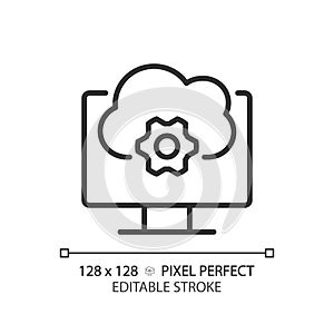 Cloud based software pixel perfect linear icon