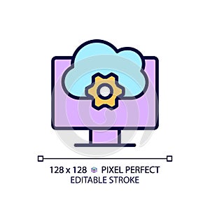 Cloud based software pixel perfect RGB color icon