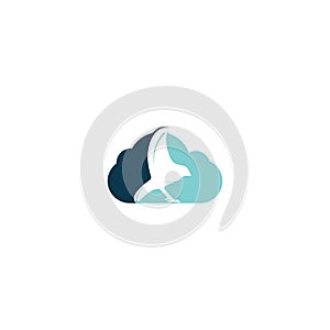 Cloud Bird Freedom Logo Template.