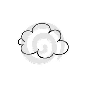 Cloud black and white freehand illustration