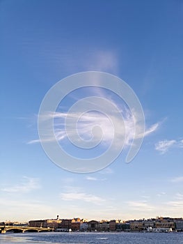 Cloud on blue sky