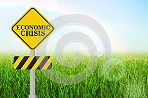 Economic crisis sign