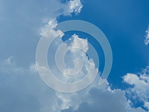 Cloud with blue sky background