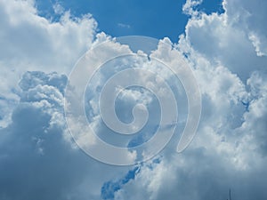 Cloud with blue sky background