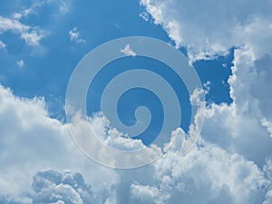 Cloud with blue sky background