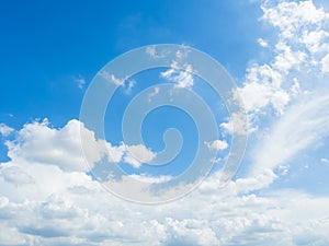 Cloud with blue sky background