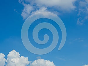 Cloud with blue sky background