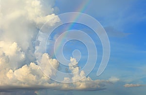 Cloud blue sky background cloudy texture rainbow