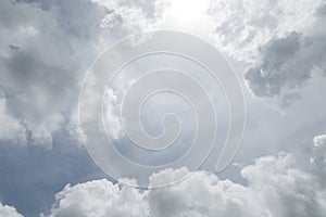 Cloud on blue sky background, design elements, nature of sky in