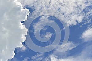 Cloud and blue sky for background textured