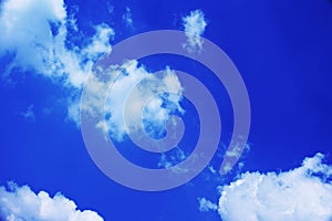 Cloud in Blue Sky Background