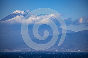 Cloud in the blue sky at Mt.Fuji in Japan