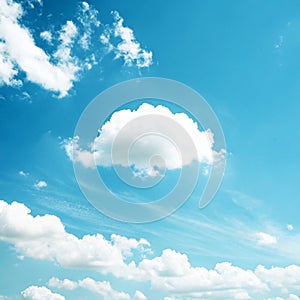 Cloud in the blue sky vector
