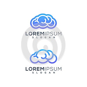 Cloud brain logo ready to use