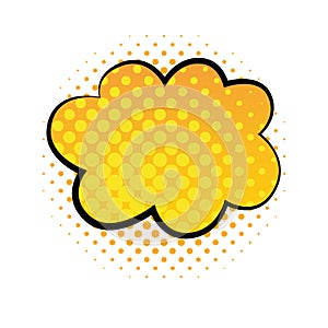 Cloud bubble comic style vector duddle illustration