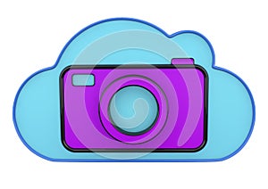 Cloud and camera 3d icons