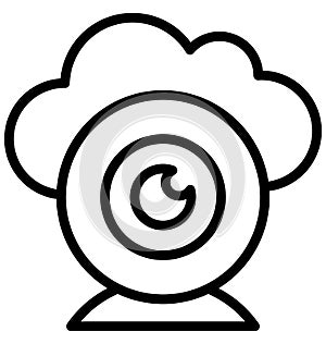 Cloud Camera Isolated Vector Icon that can easily modify or edit.