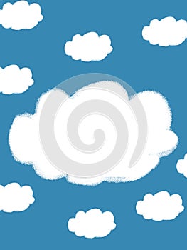 cloud  cartoon background illustration in summer