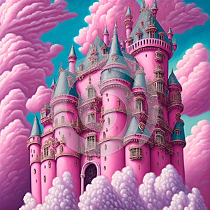 Cloud Castle, Generative AI Illustration