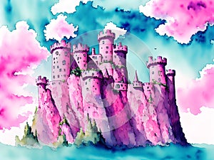 Cloud Castle, Generative AI Illustration
