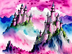 Cloud Castle, Generative AI Illustration