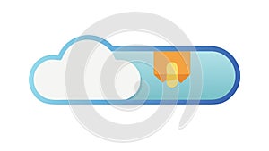 Cloud Charging Power Data Transfer Icon, vector design Generative AI