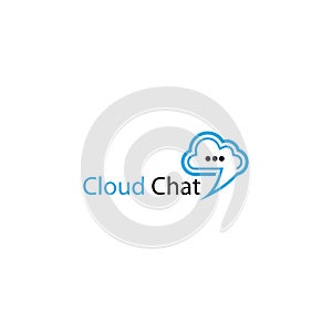 Cloud chat logo vector
