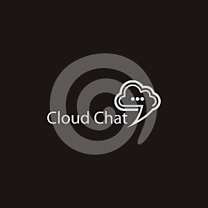 Cloud chat logo vector