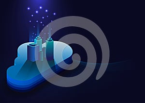 Cloud computing and internet of things concept