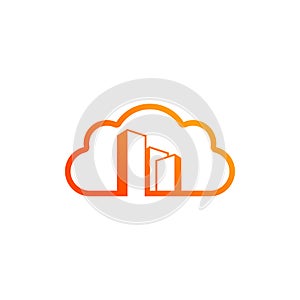 Cloud City logo vector template, Creative Building logo design concepts