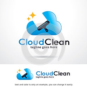 Cloud Clean Logo Template Design Vector