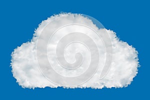 Cloud clear icon shape made of clouds on blue sky