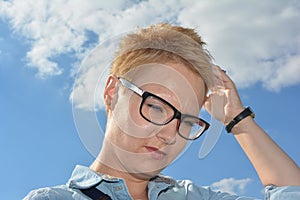 Cloud clouds glasses face blonde hair perfect day cloud cloudy light lighting hair