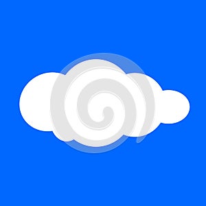Cloud, clouds shape, white clouds isolated on blue background, clip art cartoon clouds, illustration cloud for clipart